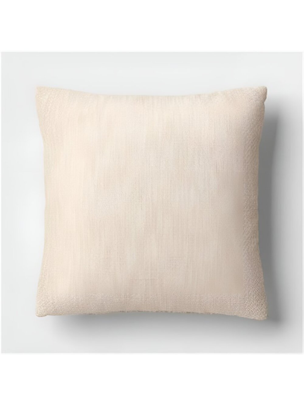Textured Woven Cotton Square Throw Pillow